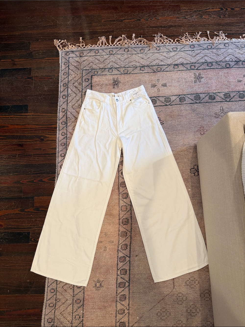 Madewell Super-Wide Leg Jeans in White